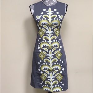 Anthro Tabitha Fountain Embroidered Shift Dress
